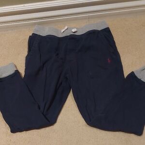 Polo by Ralph Lauren Kids Navy Joggers with Gray Accents